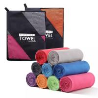 2 secos rápidos Packging Logo Outdoor Microfiber Sports Towel feito sob encomenda para o Gym