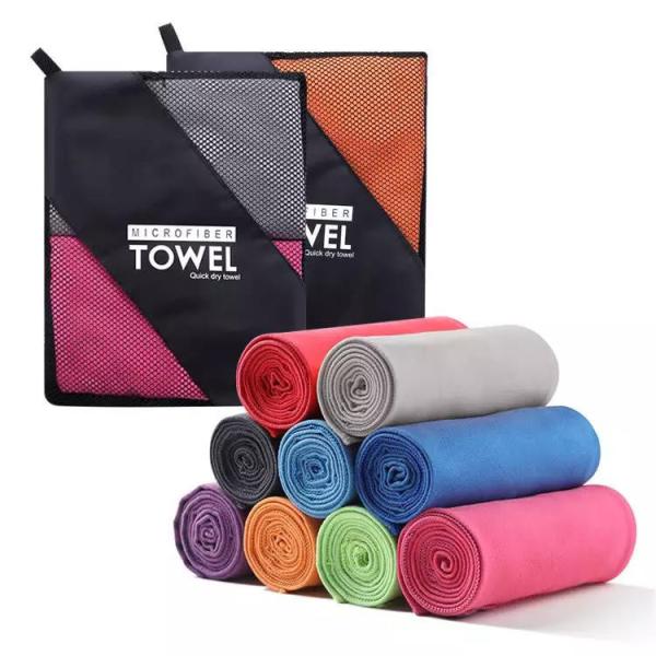 Полотенце спорт Microfiber полиэстера и полиамида с логотипом сумки сетки изготовленным на заказ