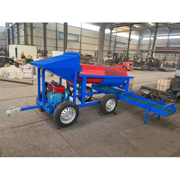 Small Scale 5-10 Tons Alluvial Gold Washing Plant Mobile Gold Mining Trommel Screen