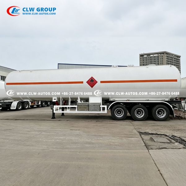 59.5CBM 3 Axle LPG Tank Semi Trailer For Nigeria
