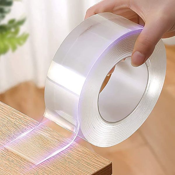 Ultra-Strong & Waterproof Transparent Nano Tape Strip Reusable  Sided Sticky Load-Bearing Tape Explosion-Proof Function