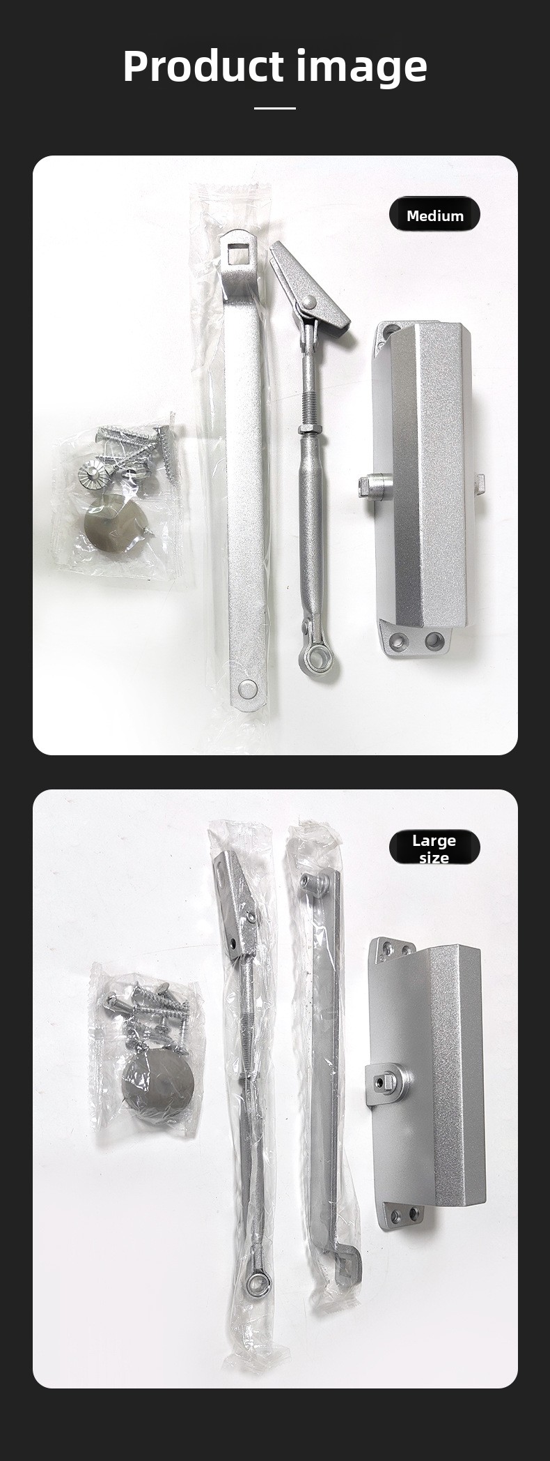 Hydraulic Buffer Aluminum Alloy Automatic Door Closer Dual Speed Xiongfeng XF-25030 2-Year Warranty 180 Opening Angle