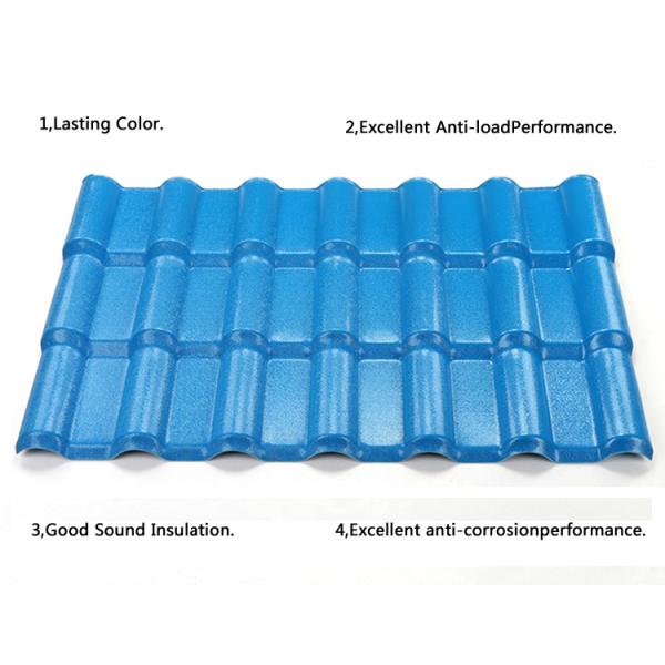 Carreaux de toit en résine de PVC espagnol ASA pour appartements et villas