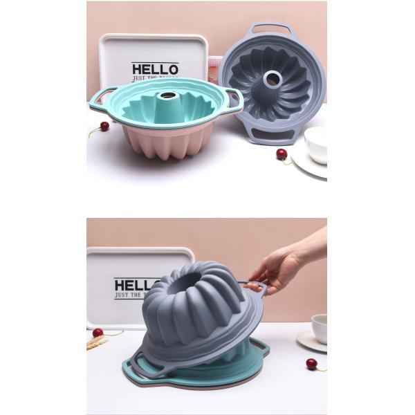 Anti Scalding Handle Flower Design Silicone Cake Pan