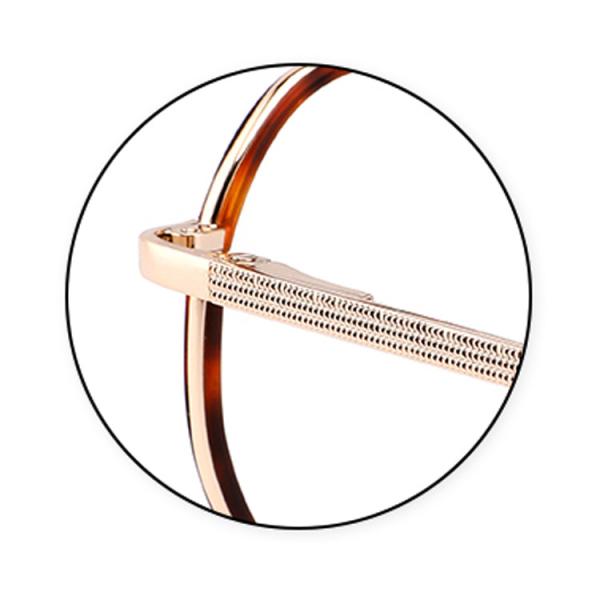 53mm Lens Round Floral Metal Optical Frame For Women Anti Blue