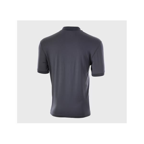 Breathable Slim fit Grey Men's Polo Shirts 100% Cotton Classic Custom Size