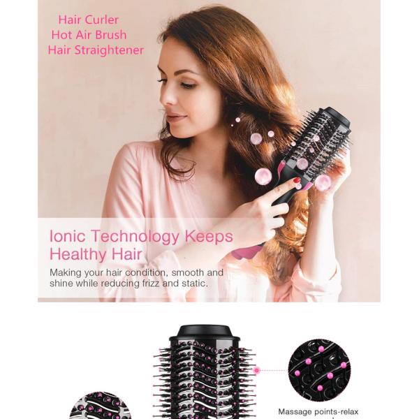 щетка фена для волос 220V вокруг фена 3 в 1 выправляя щетке горячего воздуха анти- ошпаривает