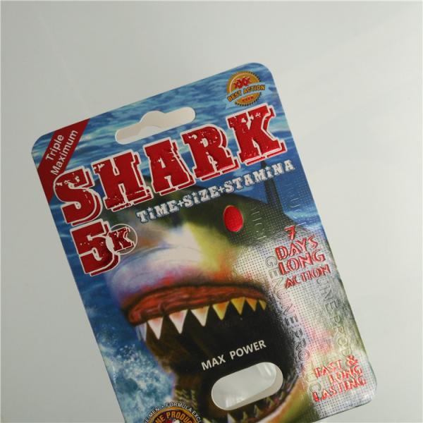 Paper Blister Card Packaging Male Enhancement Pills Pack With Plastic Bullet