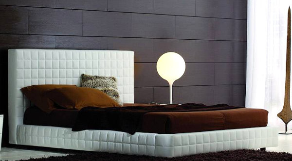 PU/PVC Leather Upholstered Bed, Upholstered Headboard, Modern Hotel Furniture
