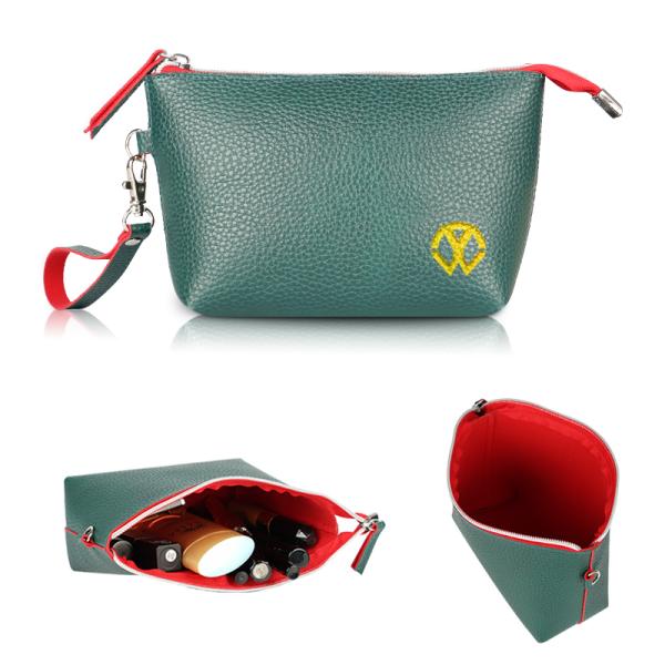 Mini maquillage sac de toilette de voyage en cuir en PU organisateur cosmétique cadeaux 6x2x4