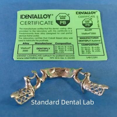 MetalVitallium Dentadura Parcial Níquel e Berílio Livre Cromo Cobalto