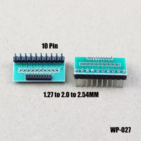 Pitch 1.27mm to 2.54mm Converter Adapter PCB Breakout Board 10 Pin Single or Dual Row