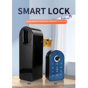Smart Digital Door Lock  Automatic Intelligent Lock Core WiFi Bluetooth Aluminium