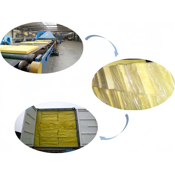 50 - 130kg/m3 Glass Wool Board Insulation Fireproof Thermal Acoustic Insulation Material