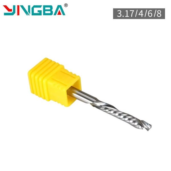 Hotsale YingBa 1F Compression Bit Tungsten Steel 6*22*50 For Density Board,Particle Board,Hardwood CNC Wood Bit