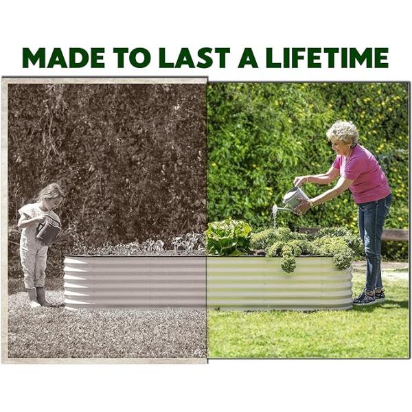 Antirust Galvanized Raised Bed Planters  7*11.5*1.4 Ft  For Gardening Vegetables