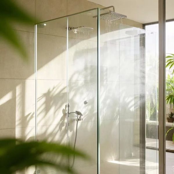 Durable Shower Room Glass Application With Tempered Glass Float Glass Elements