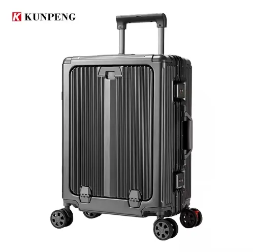 High Quality Luxury Large TSA-Approved Suitcase with Type-C USB Charging Port Durable Lightweight Luggage with Locks