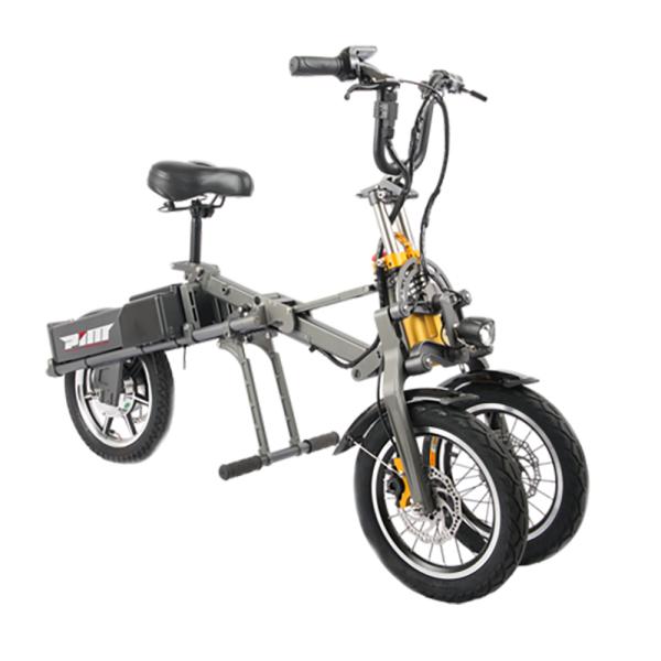 48V 250W Adult Folding Electric Bicycle Three Wheels Lithium 36V 10.4Ah Battery