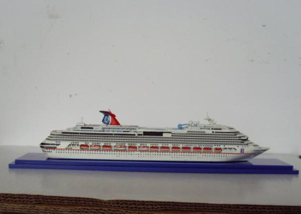 Scale 1:1200 Handmade Cruise Ship Business Model , Carnival Splendor Cruise Ship Model