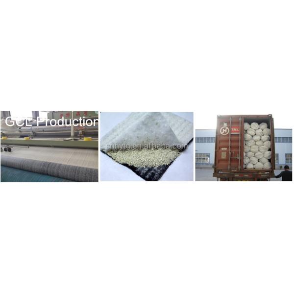 Entrenamiento en el lugar de trabajo Membrana de retención de agua Liner de arcilla geosintética GCL a 3500g-6500g de peso