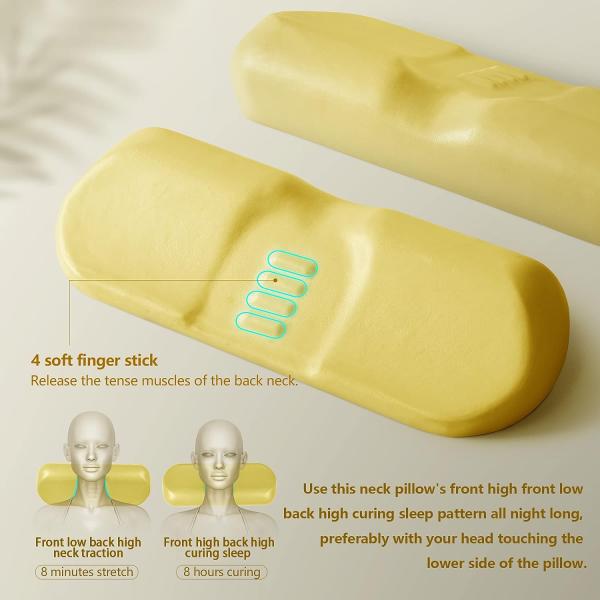 Portrait Pattern Memory Foam Neck Bolster Pillow for Pain Relief Sleeping Aid Support