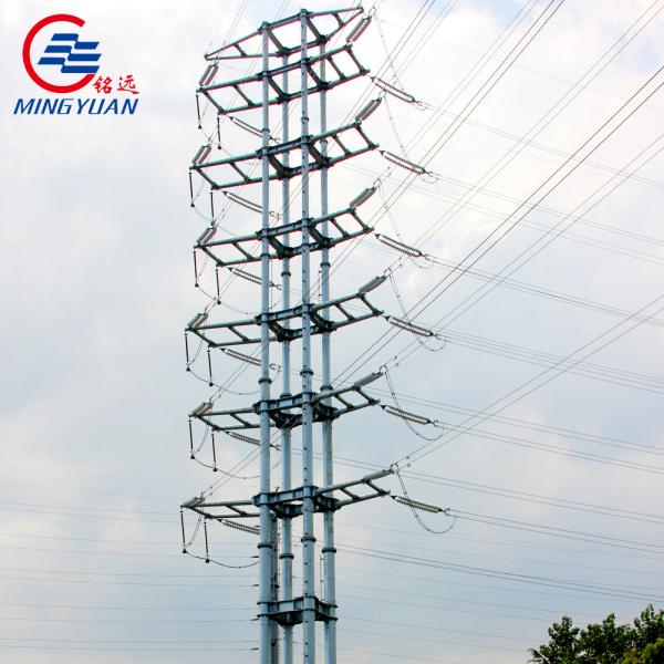 Q345b Galvanized Lattice Angle Steel Tower For Power Transmission And Distribution Line