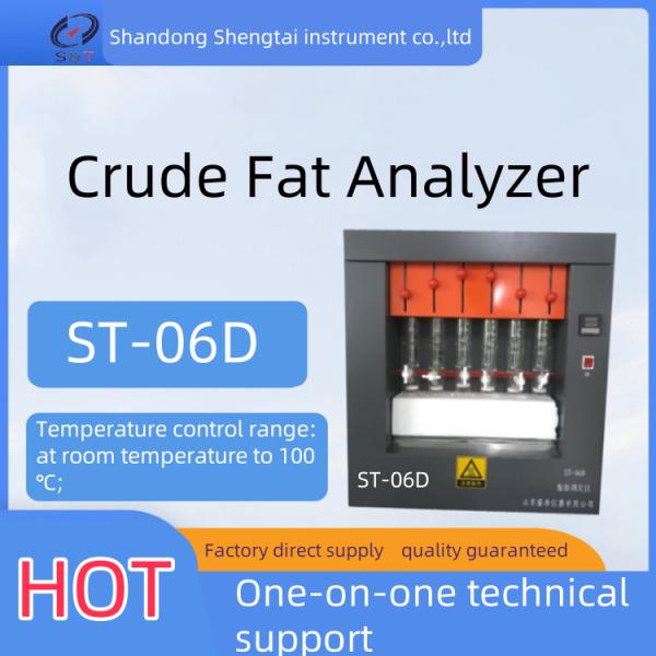 Feed Crude Fat Analyzer ST-06 Soxhlet Extraction Principle Gravimetric Method