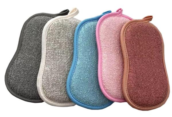 a almofada de limpeza de Microfiber do prato 300gsm esfrega a esponja para a esponja da lavagem do prato da cozinha
