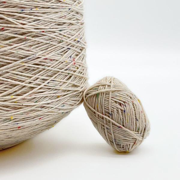 98% Cotton 2% Colored Dot Polyester Mix Color Cotton Yarn Variegated For Diy Toys