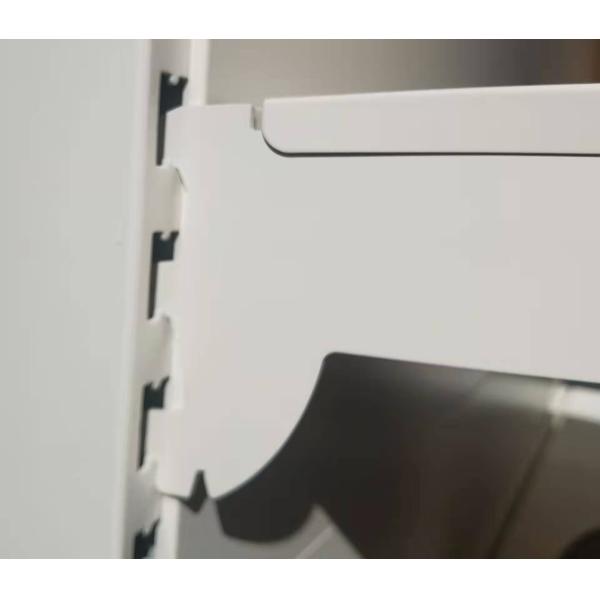 Одиночный, который встали на сторону стальной финиш краски для пульверизатора полки гондолы супермаркета