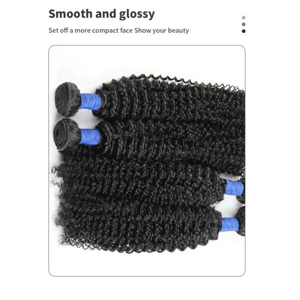 No Knots Kinky Curly 18inch Real Human Hair Bundles 10a Dyed Available