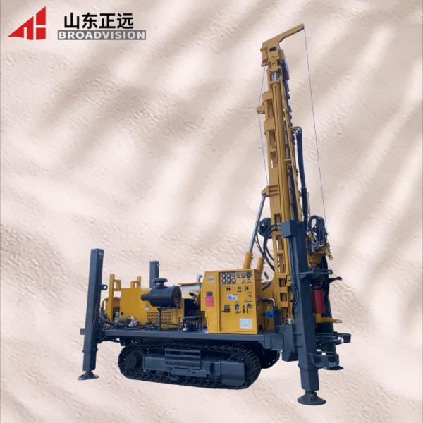 Drill Pipe Length 6m Crawler Water Well Drilling Rig Air Consumption 16-55m3min Max Drilling Depth 600M Rig for Various Drilling Conditions