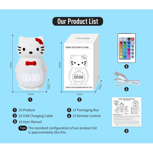 Kawaii Anime HelloKitty Protection oculaire au chevet de la chambre à coucher Figure lumineuse de nuit Cadeaux d'anniversaire pour enfants