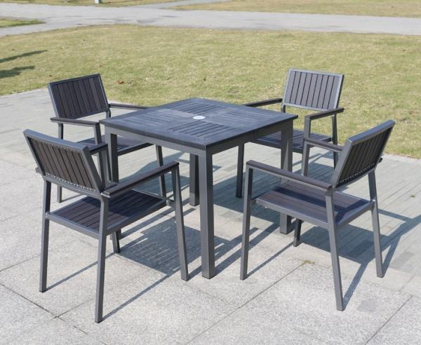 New design Poly Plastic wood Aluminium chairs and table Hotel Outdoor Garden Patio chair