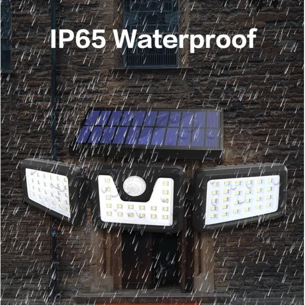 IP65 ABS Outdoor Solar Garden Light 74 LM LED Three Mod Wall  5000K