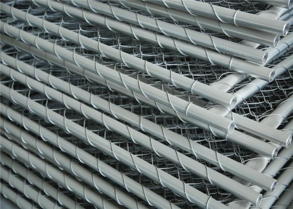 Construction Chain Link Fencing Panels OD 32mm*1.6mm 6'x12' 25mm Outer Tube Mesh aperture