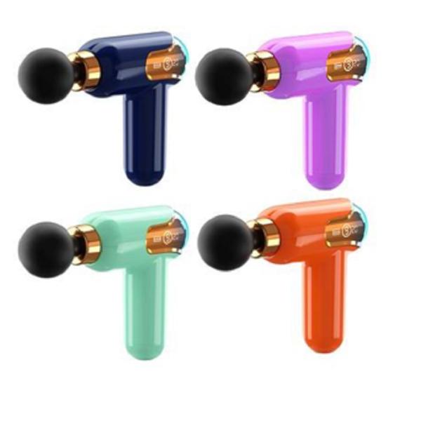 4-Head Rechargeable Muscle Massager Gun with 9 Adjustable Modes, LCD Display, and 7.4V Charging for Deep Tissue Relief