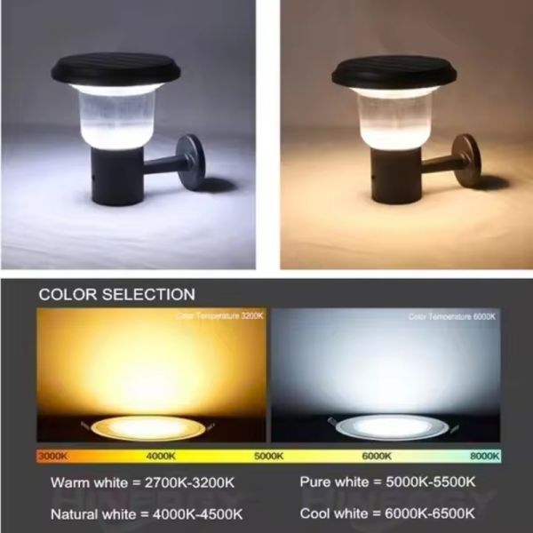 LED Solar Wall Light With 3000K Warm Light & Easy Mounting for Garden Fence & Walkway