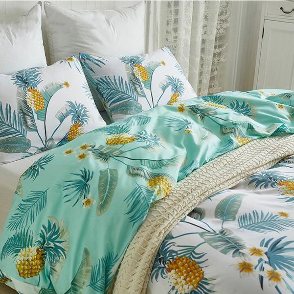 300tc Число нитей Природные цвета Цветочный дизайн Трикотажный хлопковый лист