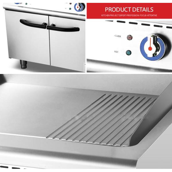 High Power 380V 12kw Electric Kitchen Griddle