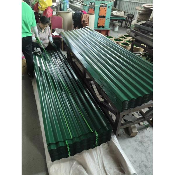 Resistência Placa de aço Painéis de telhado ondulados para construção Galvanizados revestidos PPGI