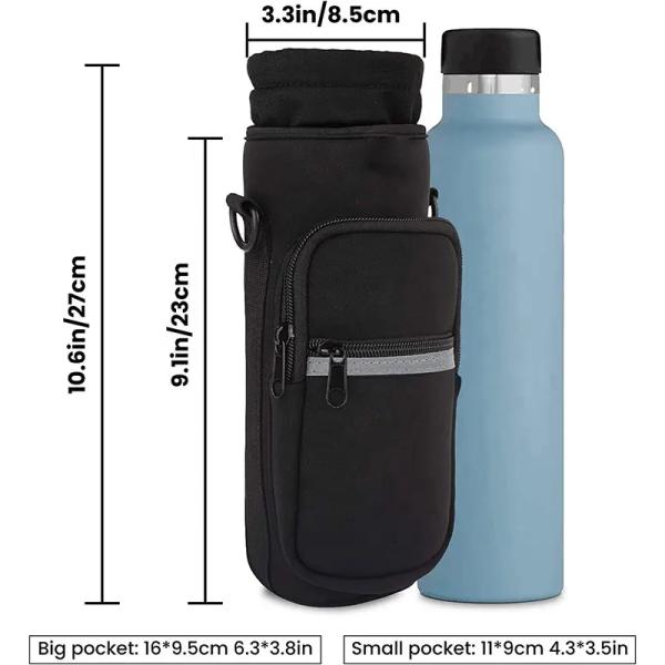 3.3 X 10.6 Inches Waterproof Neoprene Water Bottle Holder Travel Insulated Portable Thermal