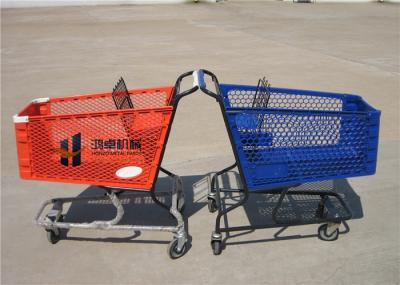 180L Pure Plastic Shopping Carts With Wheels , Custom Small Plastic Trolley