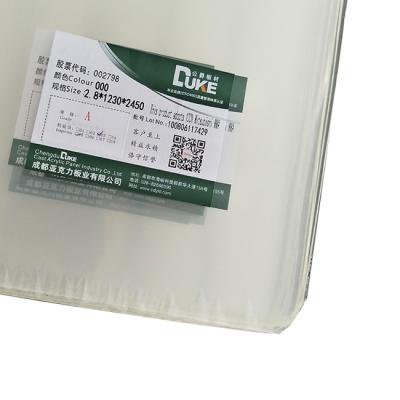 3mm personalizou o painel acrílico de vidro do Signage da folha do molde transparente claro