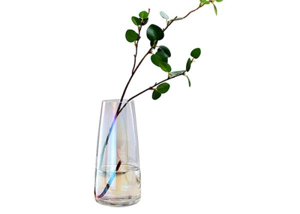 Custom Logo Flowers 10cm Decorative Clear Glass Vases