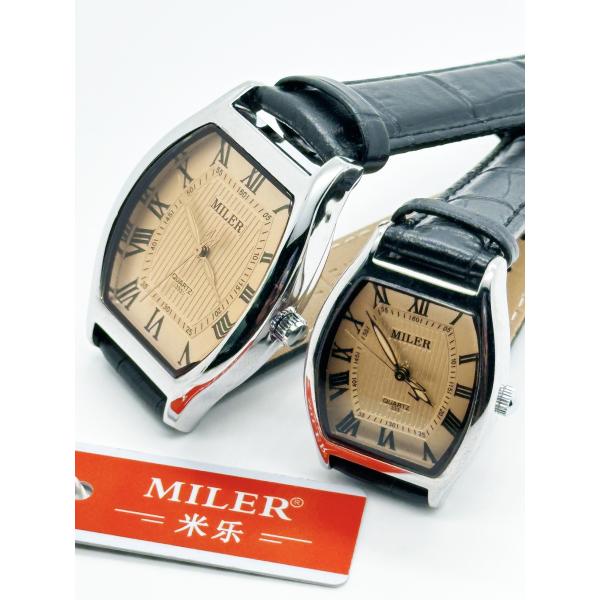 Светящиеся кварцевые часы для пар с подлинной кожаной лентой