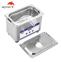 SUS304 líquido de limpeza ultrassônico comercial de aço inoxidável 0.8L para Skymen da joia dos vidros