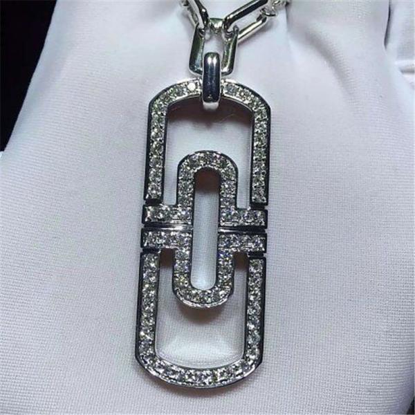 BLuxury jewelry factory high-qualit Parentesi necklace, 18K gold material, decorated with full diamond. Length 50-70 cm.