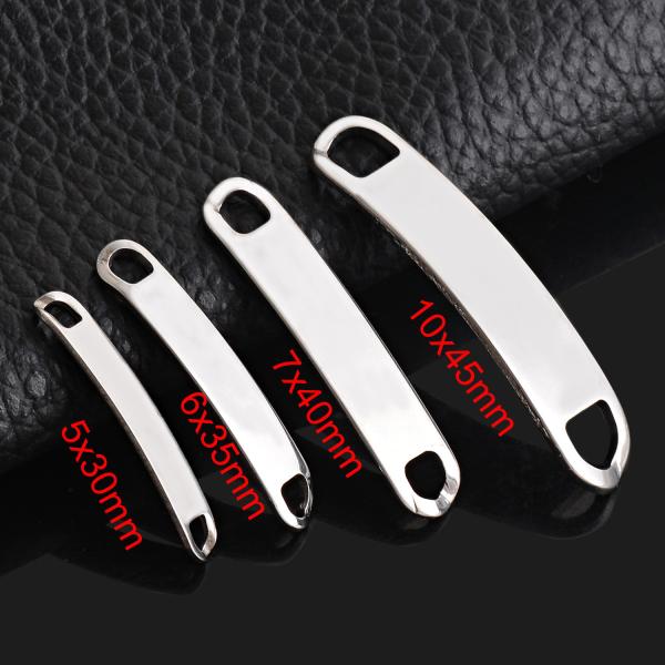 Handmade Stainless Steel Double Hole Arc Connecting Piece for DIY Jewelry Accessories